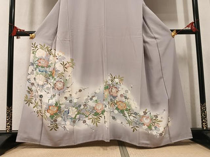 平和屋着物●豪華色留袖　作家物　花鳥文　暈し染め　金彩　正絹　逸品　AABM2662ph