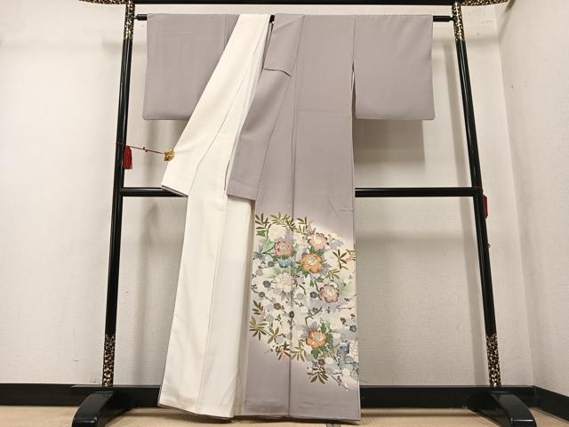 平和屋着物●豪華色留袖　作家物　花鳥文　暈し染め　金彩　正絹　逸品　AABM2662ph