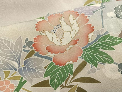平和屋着物●豪華色留袖　作家物　花鳥文　暈し染め　金彩　正絹　逸品　AABM2662ph
