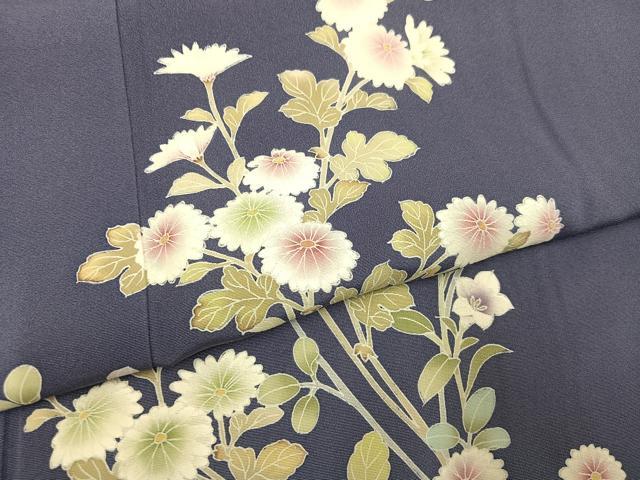 平和屋着物●訪問着　友禅　作家物　枝花文　正絹　逸品　AABM2666ph