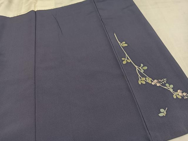 平和屋着物●訪問着　友禅　作家物　枝花文　正絹　逸品　AABM2666ph