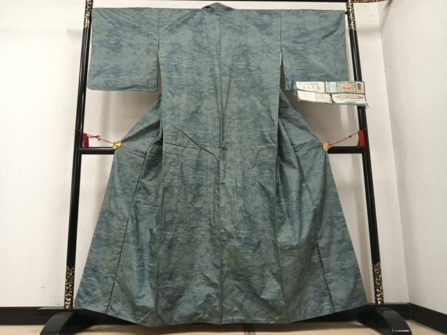平和屋着物●本場大島紬　純手織り　9マルキ　草木大島　白鳳　証紙付き　株式会社たかし謹製　正絹　逸品　AABM2670ph