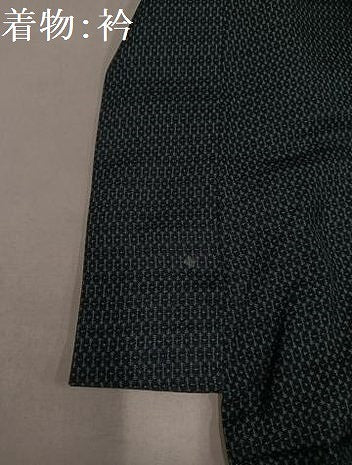 平和屋着物●男性　紬　アンサンブル　100亀甲　正絹　逸品　AABM2677ph