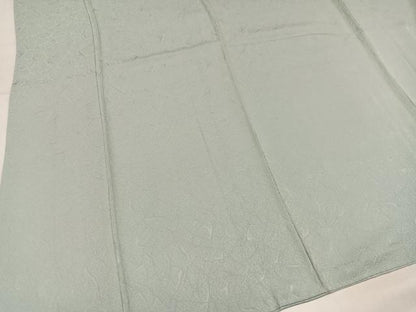 平和屋着物●上質な色無地　霞地紋　白緑色　正絹　逸品　AABM2678ph