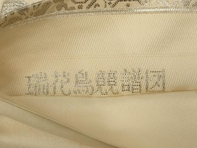 平和屋着物◎六通柄袋帯　唐織　瑞花鳥競譜図　プラチナ箔　正絹　逸品　AABM2717ou