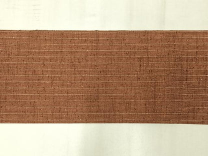平和屋着物◎九寸名古屋帯　紬地　間道　正絹　逸品　AABM2724bw
