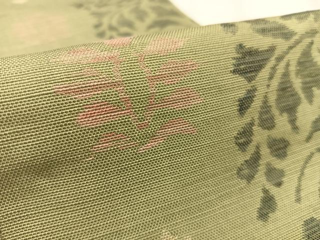 平和屋着物◎半幅帯　紬地　鳥獣花文　正絹　逸品　AABM2728bw