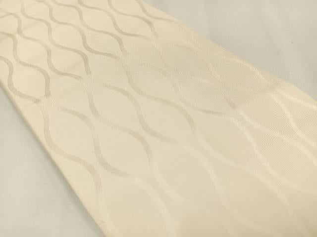 平和屋着物◎本場筑前博多織　半幅帯　立涌文　正絹　逸品　AABM2741bw