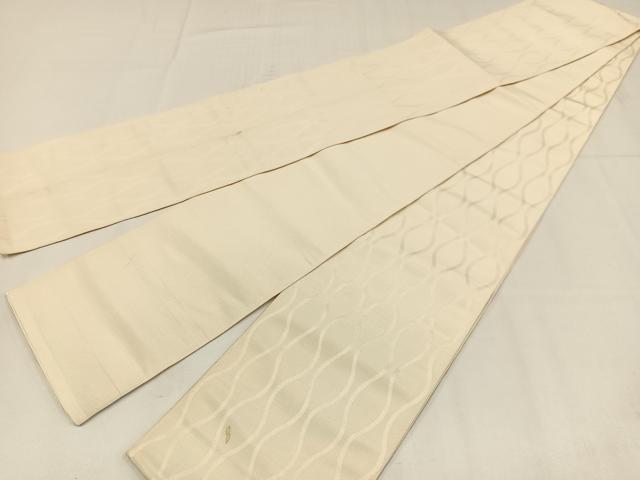 平和屋着物◎本場筑前博多織　半幅帯　立涌文　正絹　逸品　AABM2741bw
