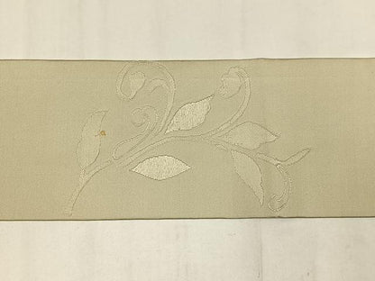 平和屋着物◎九寸名古屋帯　唐織　花唐草文　正絹　逸品　AABM2778bw