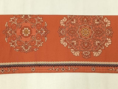 平和屋着物◎本場筑前博多織　八寸名古屋帯　花間道　正絹　逸品　AABM2781bw