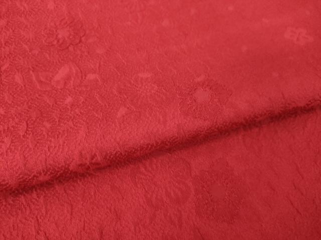 平和屋着物●豪華振袖　辻が花地紋　朱・緋色　正絹　逸品　AABM2979ck