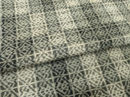 平和屋着物●上質な紬　格子　伊勢丹扱い　正絹　逸品　AABM2988ck