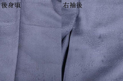 平和屋着物●上質な色無地　小花地紋　濃鼠色　正絹　逸品　AABM2991ck