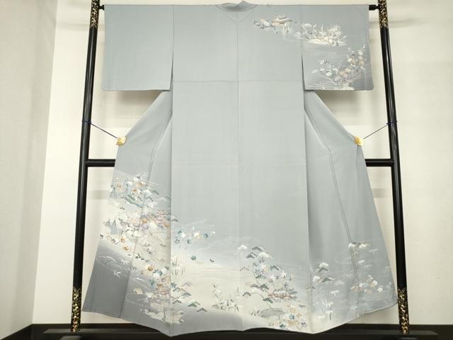 平和屋着物●訪問着　風景文　暈し染め　正絹　逸品　AABM3002ck