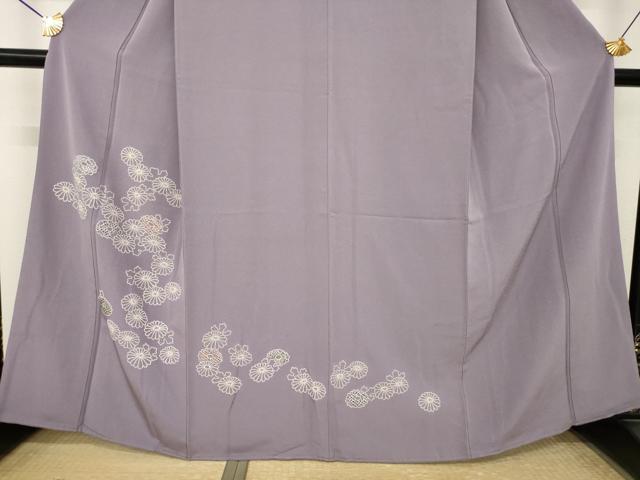 平和屋着物●総刺繍　中国三大刺繍　相良刺繍　舞花文　正絹　逸品　AABM3013ck