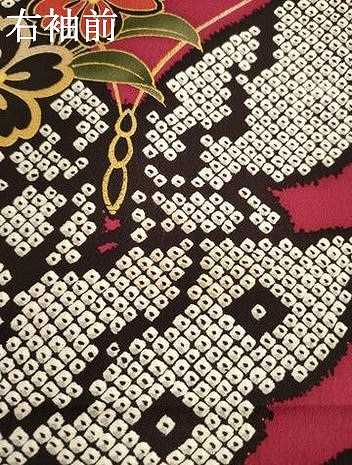 平和屋着物●豪華振袖　駒刺繍　舞花文　正絹　逸品　AABM3014ck