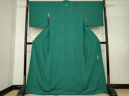 平和屋着物●染色作家　草野一騎　色無地　天鵞絨色　ロング丈　正絹　逸品　AABM3048ck