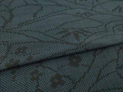 平和屋着物●本場大島紬　7マルキ　立波花文　正絹　逸品　AABM3049ck