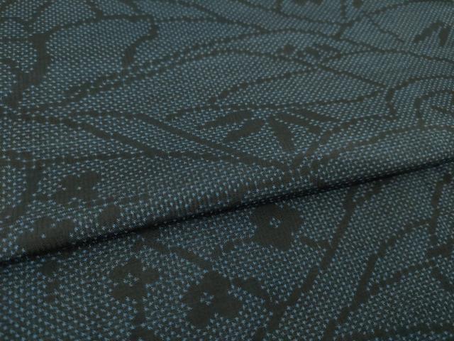 平和屋着物●本場大島紬　7マルキ　立波花文　正絹　逸品　AABM3049ck