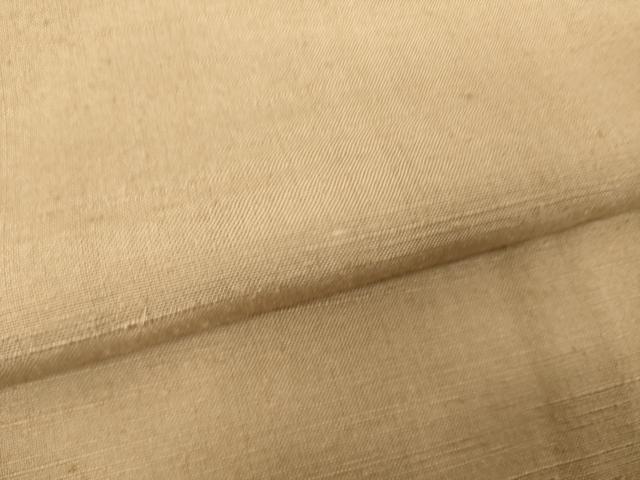 平和屋着物●結城紬　色無地　柴染色　反端付き　正絹　逸品　AABM3062ck