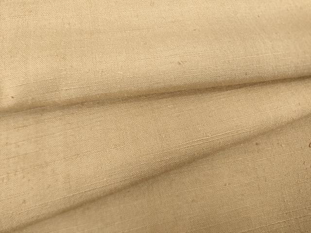平和屋着物●結城紬　色無地　柴染色　反端付き　正絹　逸品　AABM3062ck