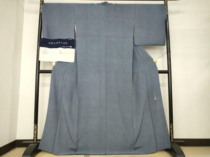 平和屋着物●伝統工芸士　関正三郎　江戸小紋　極々角通し　伊と幸　浜ちりめん　反端付き　正絹　逸品　AABM3063ck