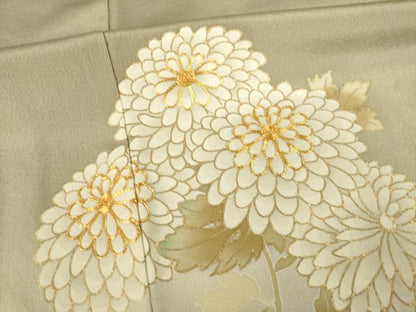 平和屋着物●豪華色留袖　駒刺繍　菊　暈し染め　正絹　逸品　AABM3064ck