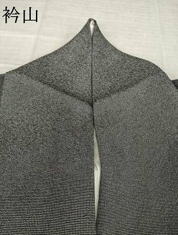 平和屋着物●伝統工芸師　服部光擴　江戸小紋　角通し　黒地　正絹　逸品　AABM3068ck