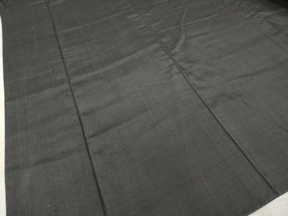 平和屋着物●結城紬　色無地　檳榔子染色　胴抜き仕立て　正絹　逸品　AABM3072ck