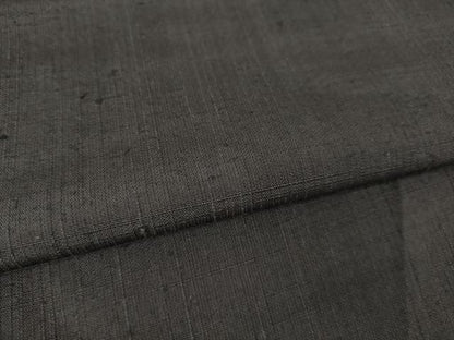 平和屋着物●結城紬　色無地　檳榔子染色　胴抜き仕立て　正絹　逸品　AABM3072ck