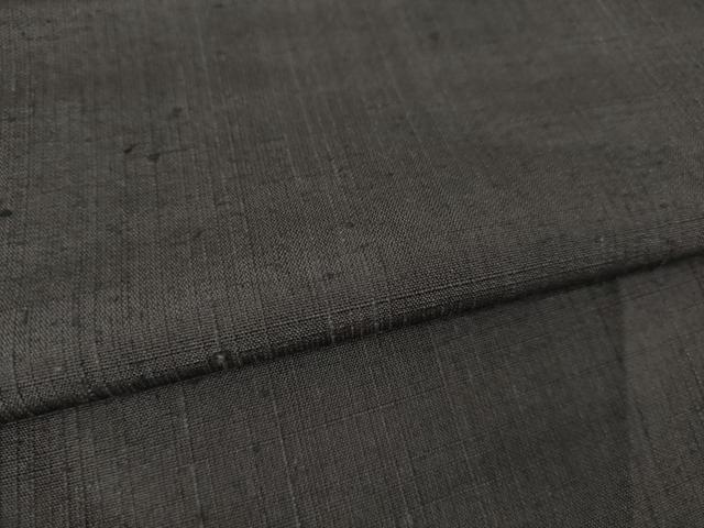 平和屋着物●結城紬　色無地　檳榔子染色　胴抜き仕立て　正絹　逸品　AABM3072ck