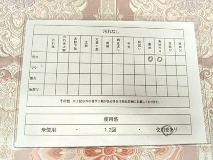 平和屋着物◎六通柄袋帯　唐織　亀甲花文　銀糸　正絹　逸品　AABM3099dk
