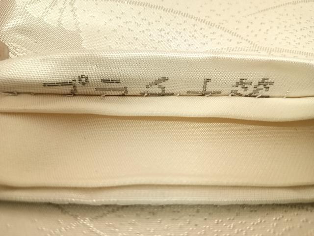平和屋着物◎六通柄袋帯　唐織　プラチナ箔　吉祥花文　正絹　逸品　AABM3100dk