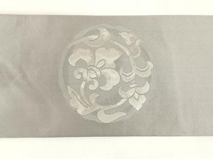 平和屋着物◎九寸名古屋帯　唐織　花丸文　正絹　逸品　AABM3111dk