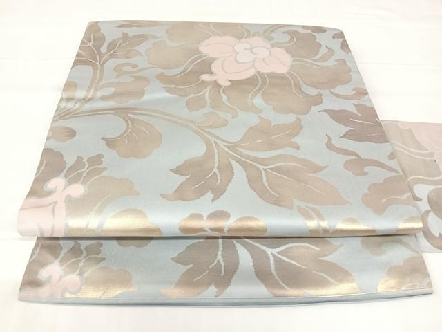 平和屋着物◎九寸名古屋帯　蔦草文　金糸　正絹　逸品　AABM3115dk