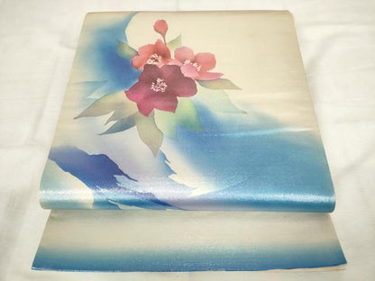 平和屋着物◎太鼓柄袋帯　舞花文　暈し染め　正絹　逸品　AABM3128od