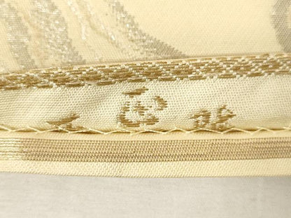 平和屋着物◎西陣　六通柄　京袋帯　流水花紋　金銀糸　正絹　逸品　AABM3132od