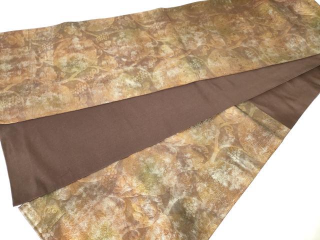 平和屋着物◎六通柄　本袋帯　葡萄唐草文　引箔　正絹　逸品　AABM3140od