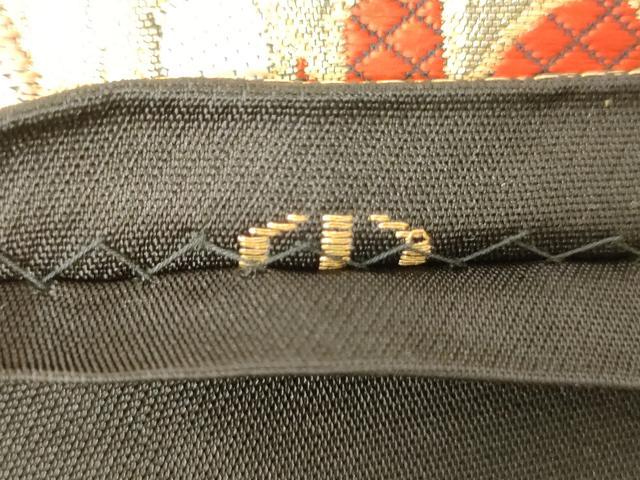 平和屋着物◎六通柄　本袋帯　唐織　更紗花文　黒地　金糸　正絹　逸品　AABM3149od
