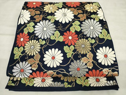 平和屋着物◎六通柄　京本袋帯　唐織　花蔦草文　金銀糸　正絹　逸品　AABM3151od