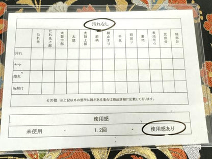 平和屋着物◎六通柄　本袋帯　唐織　更紗花文　黒地　金銀糸　正絹　逸品　AABM3153od