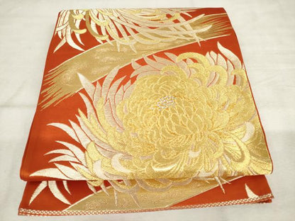 平和屋着物◎六通柄袋帯　乱菊　金銀糸　正絹　逸品　AABM3156od
