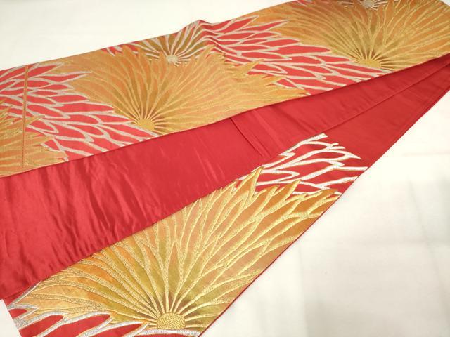 平和屋着物◎六通柄袋帯　花尽し　金銀糸　正絹　逸品　AABM3172od