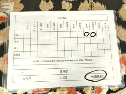 平和屋着物◎六通柄　本袋帯　立涌花文　黒地　金糸　正絹　逸品　AABM3238od