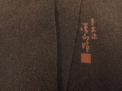 平和屋着物●江戸小紋　作家物　草木染　極小鮫小紋柄　正絹　逸品　未使用　AABM3251ph