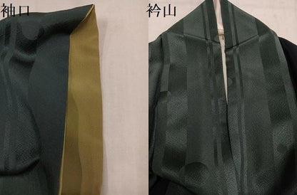平和屋着物●上質な小紋　間道　暈し染め　正絹　逸品　AABM3253ph