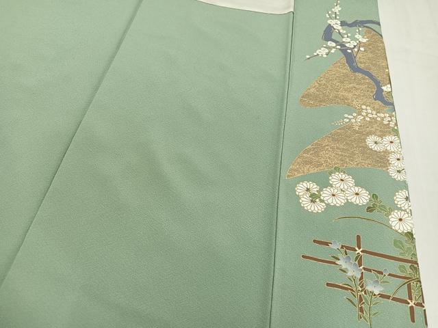 平和屋着物●豪華色留袖　花鳥文　暈し染め　金彩　正絹　逸品　AABM3259ph