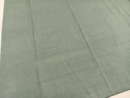 平和屋着物●結城紬　色無地　青白橡色　ますいわ屋扱い　正絹　逸品　AABM3260ph