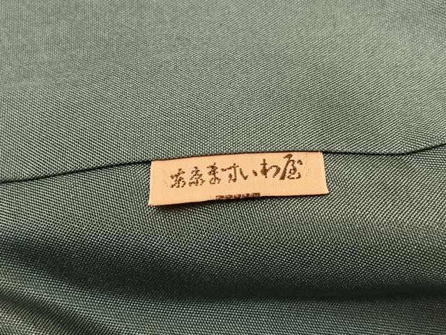平和屋着物●結城紬　色無地　青白橡色　ますいわ屋扱い　正絹　逸品　AABM3260ph